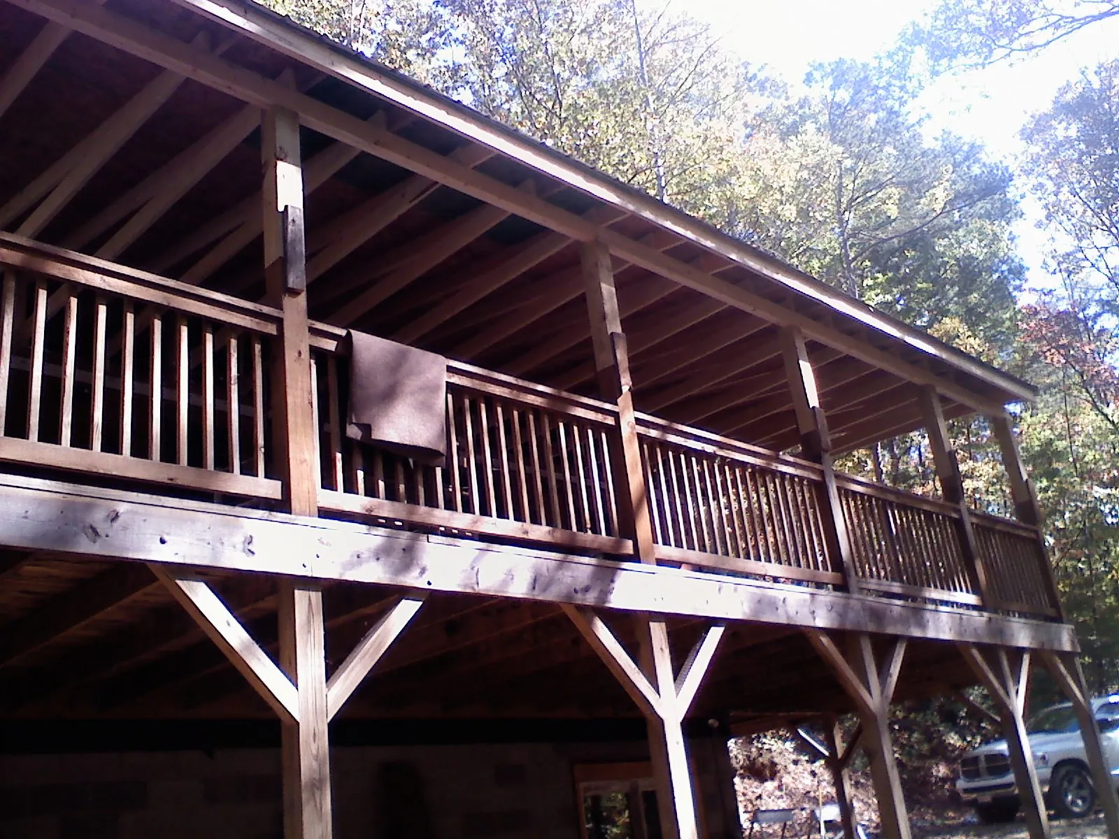Timber framing under a new elevated porch and deck — Roof Leak Repair in Glen by Roofing Brothers